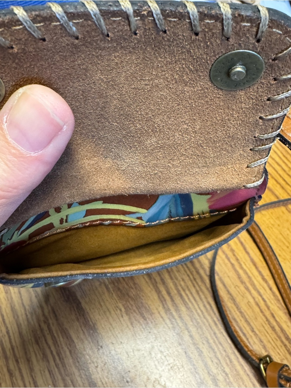 EUC Patricia Nash Marinella Leather Crossbody Bag Wristlet  Floral - Picture 7 of 9